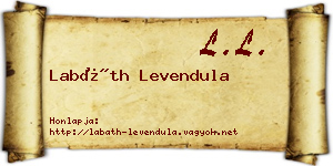 Labáth Levendula névjegykártya